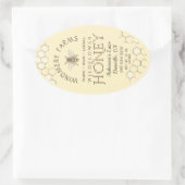 Queenline Honey Label 16/32oz Honeycomb Bee Yellow Ovaler Aufkleber (Tasche)
