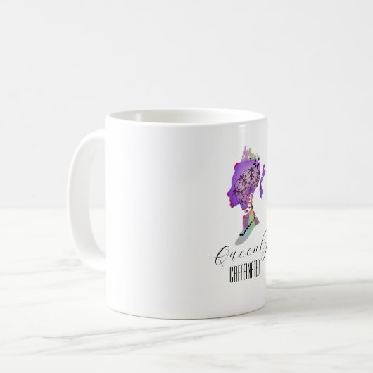 Queenly Caffeinated Kaffeetasse (Vorderseite Links)
