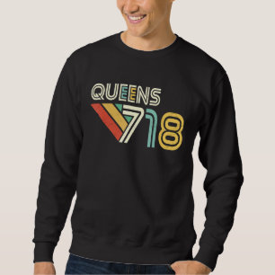 Queens 718 New York City Staat Vintag Queens Area Sweatshirt