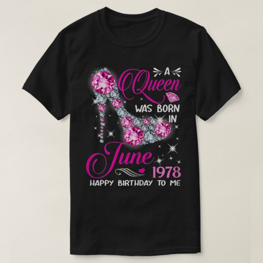 Queens are born in June 1978 Queens 43rd Birthday T-Shirt (Design vorne)