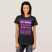 Queens Are Born In October T-Shirt (Vorne ganz)