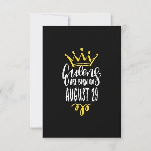 Queens Are Born on August 29 August Birthday Gift Einladung (Vorderseite)