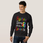 Queens Are Born on December 13th Rainbow Lips Sagi Sweatshirt (Vorne ganz)