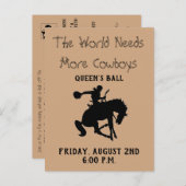 Queen's Ball-Einladung Einladungspostkarte (Vorne/Hinten)