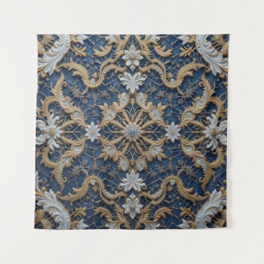 Queen's Bluish Embrace Wandteppich (Vorderseite)
