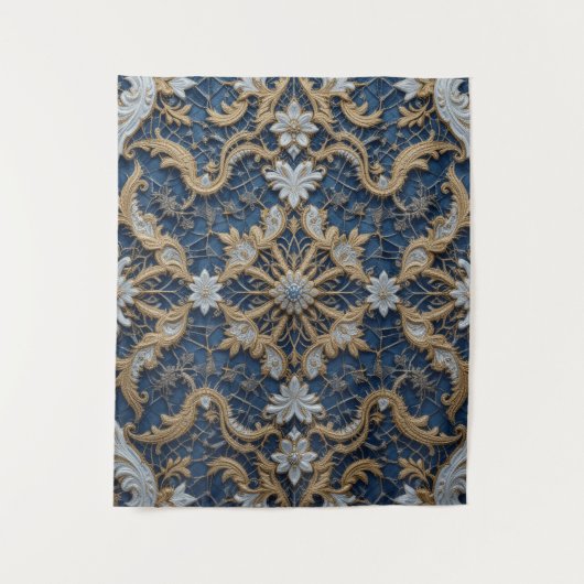 Queen's Bluish Embrace Wandteppich (Vorderseite)