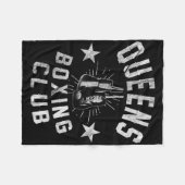 Queens Boxing Club - Vintager beängstigender Boxer Fleecedecke (Vorderseite (Horizontal))