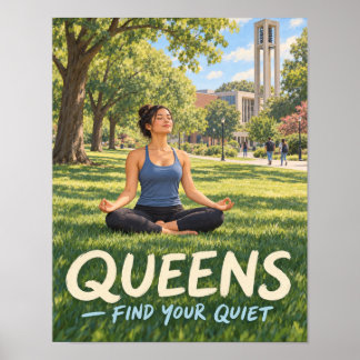 Queens Campus Yoga Poster
