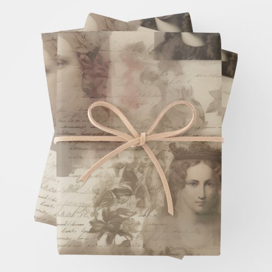 Queens & Cursive Geschenkpapier Set (Beispiel)
