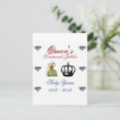 Queens Diamond Jubilee 1952-2012 60 Jahre Postkarte (Stehend Vorderseite)