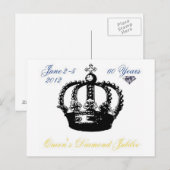 Queens Diamond Jubilee 2012 Postkarte (Vorne/Hinten)