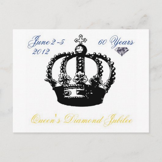 Queens Diamond Jubilee 2012 Postkarte (Vorderseite)