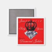 Queens Diamond Jubilee Magnet (Vorderseite/Rückseite)