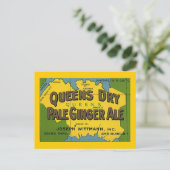 Queens Dry Pale Ginger Ale Ozone Park POSTCARD Postkarte (Stehend Vorderseite)