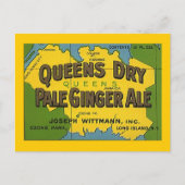 Queens Dry Pale Ginger Ale Ozone Park POSTCARD Postkarte (Vorderseite)