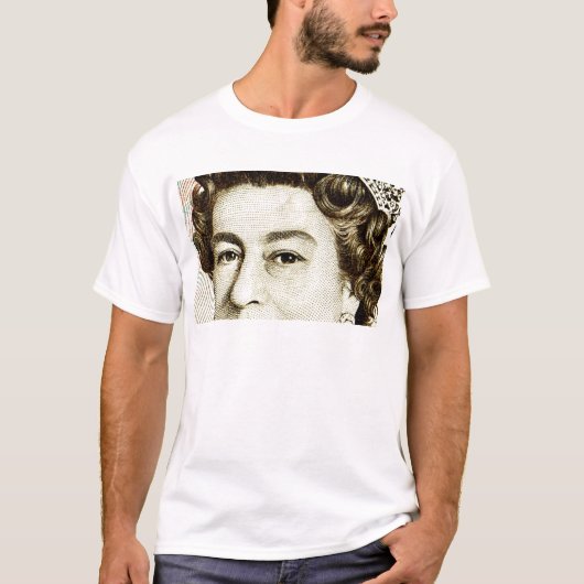 Queens Elizabeth II on 50 pound note. T-Shirt (Vorderseite)