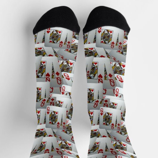 "Queen's Gambit: Scattered Pairs of Pocket Queens" Socken (Oben)