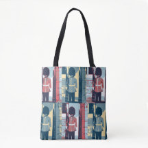 Queen's Guard, britischer Soldat, Pop Art Tote Bag