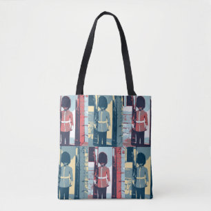 Queen's Guard, britischer Soldat, Pop Art Tote Bag Tasche