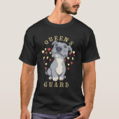 Queens Guard Pitbull Dog Geschenk T-Shirt (Vorderseite)