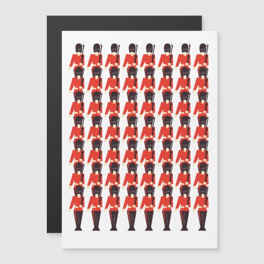 Queens Guard Soldiers Pattern Magnetkarte (Vorne/Hinten)