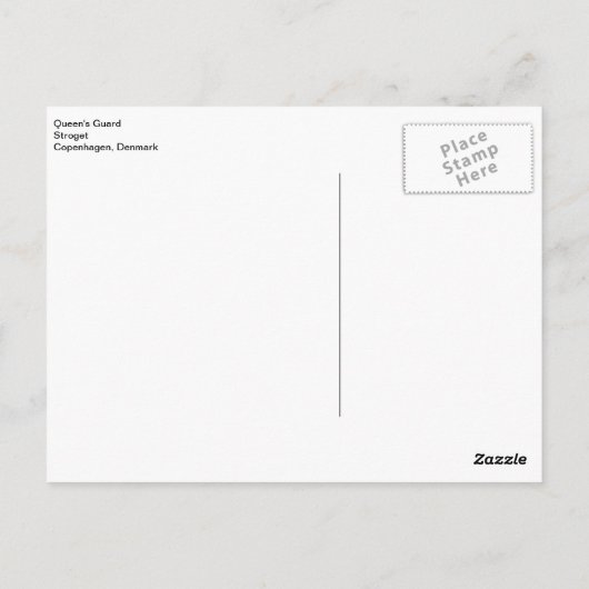 Queens Guard Stroget Kopenhagen Dänemark Postkarte (Rückseite)