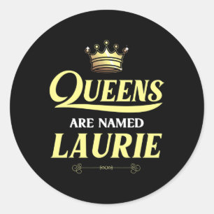 Queens heißen Laurie Geschenk Personalisierten Fun Runder Aufkleber