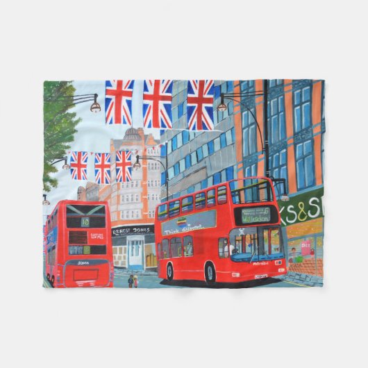 Queen's Jubilee London Fleece Blanket (Vorderseite (Horizontal))