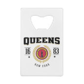 Queens New York 1683 Black Geldbeutel Flaschenöffner (Rückseite)