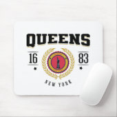 Queens New York 1683 Black Mousepad (Mit Mouse)