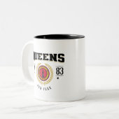 Queens New York 1683 Black Zweifarbige Tasse (Vorderseite Links)