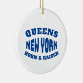 Queens New York Geboren Keramik Ornament (Rechts)