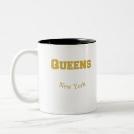 Queens New York Gold Coffee Tasse