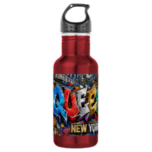 Queens New York Graffiti-Wandkunst Edelstahlflasche