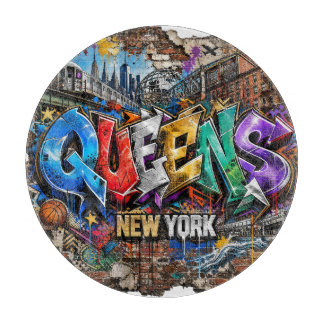 Queens New York Graffiti-Wandkunst Schneidebrett