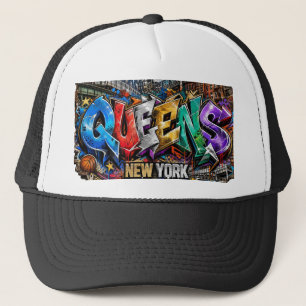 Queens New York Graffiti-Wandkunst Truckerkappe
