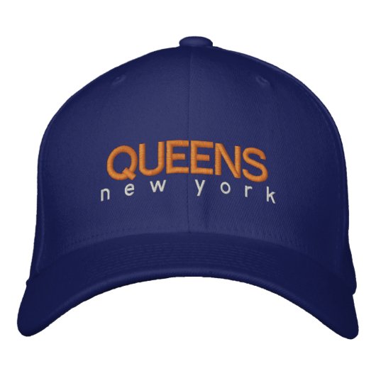 Queens New York Hat Bestickte Kappe (Vorderseite)