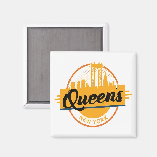 Queens New York Magnet (Vorderseite/Rückseite)