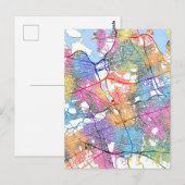 Queens New York Map Postkarte (Vorne/Hinten)