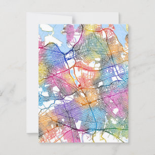 Queens New York Map Postkarte