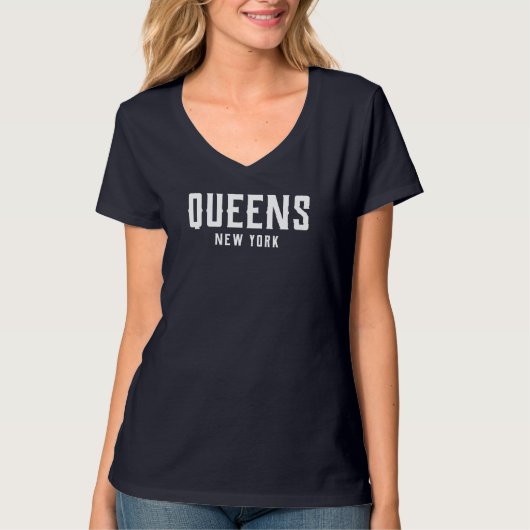 Queens New York Representation NYC T-Shirt (Vorderseite)