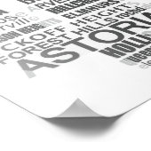 Queens New York Typografy Foto Poster (Ecke)