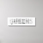 Queens New York Typografy Leinwand (Vorderseite)