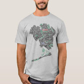 Queens New York Typografy Map T - Shirts (Vorderseite)