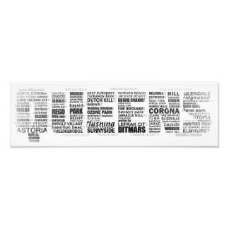 Queens New York Typografy Poster