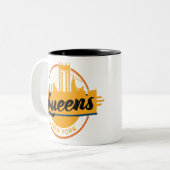 Queens New York Zweifarbige Tasse (Vorderseite Links)