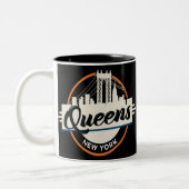Queens New York Zweifarbige Tasse (Links)
