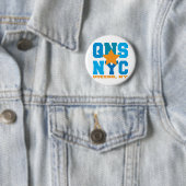 Queens, NY Blau-Knopf Button (Beispiel)