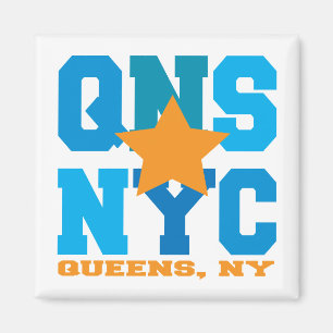 Queens, NY Blau-Magnet Magnet