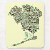 Queens NY Word Art Map Mousepad (Vorne)